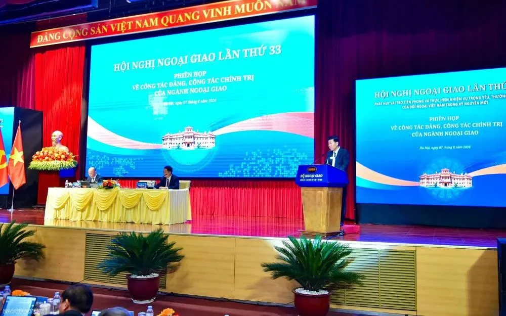 Đồng chí Nguyễn Mạnh Cường, Ủy viên Trung ương Đảng, Phó Bí thư Thường trực Đảng ủy, Thứ trưởng Bộ Ngoại giao. Ảnh: BNG