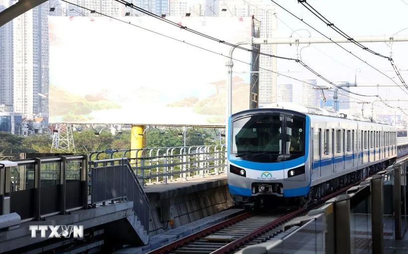 Metro Bến Thành-Suối Tiên - Ảnh: Hồng Đạt/TTXVN