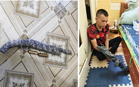 Đối tượng Nguyễn Hữu Thành cùng tang vật. Ảnh: Công an tỉnh Thanh Hóa