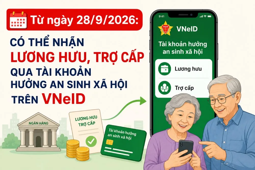 Người dân có thể nhận lương hưu, trợ cấp qua VNeID - Ảnh 1.
