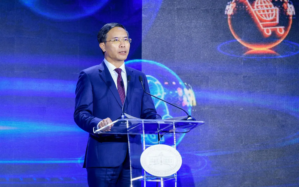 Thống đốc Ngân hàng Nhà nước Phạm Đức Ấn phát biểu tại sự kiện “Ngày chuyển đổi số ngành Ngân ngân hàng năm 2026 (Ảnh: Ban tổ chức)