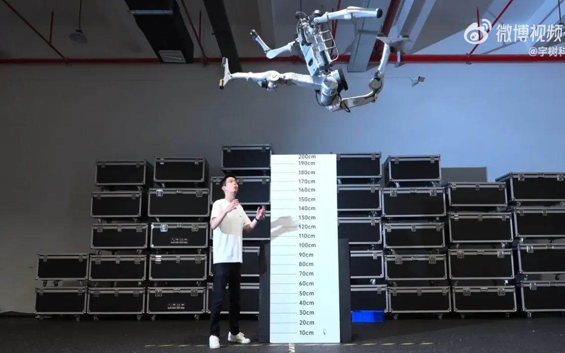 Trung Quốc ra mắt robot phá kỷ lục nhảy cao và chạy nhanh của con người. Ảnh: Unitree Robotics