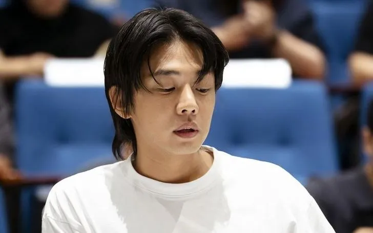 Diễn viên Yoo Ah In tham dự buổi đọc kịch bản cho bộ phim kinh dị huyền bí "Vampir". (Ảnh: NEW)