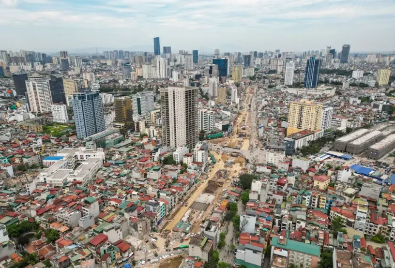 Hà Nội thông xe tuyến vành đai 1 Hoàng Cầu - Voi Phục trước 2/9 - Ảnh 1.