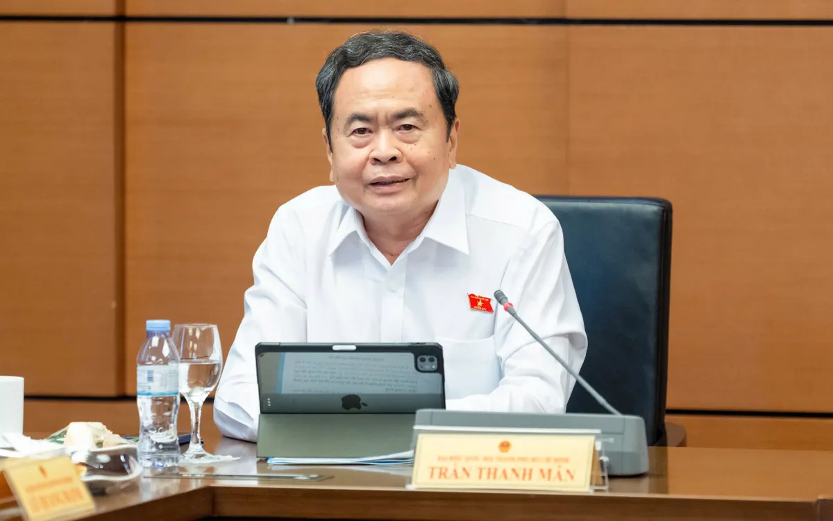Chủ tịch Quốc hội Trần Thanh Mẫn tham gia thảo luận tại Tổ 2. Ảnh: QH