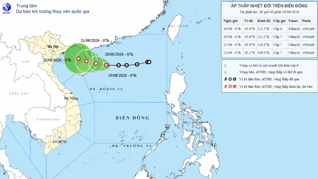 Áp thấp nhiệt đới giật cấp 8, cách đảo Hải Nam (Trung Quốc) khoảng 200km - Ảnh 1.
