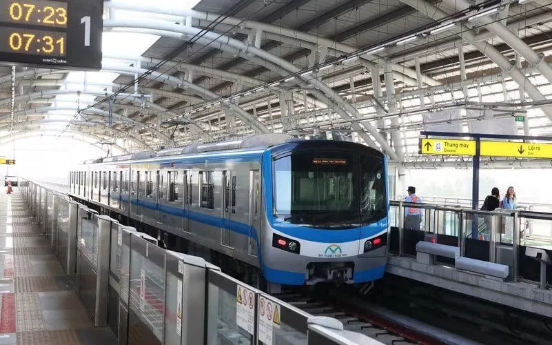 Tuyến metro số 1 (Bến Thành-Suối Tiên). (Ảnh: Hồng Đạt/TTXVN)
