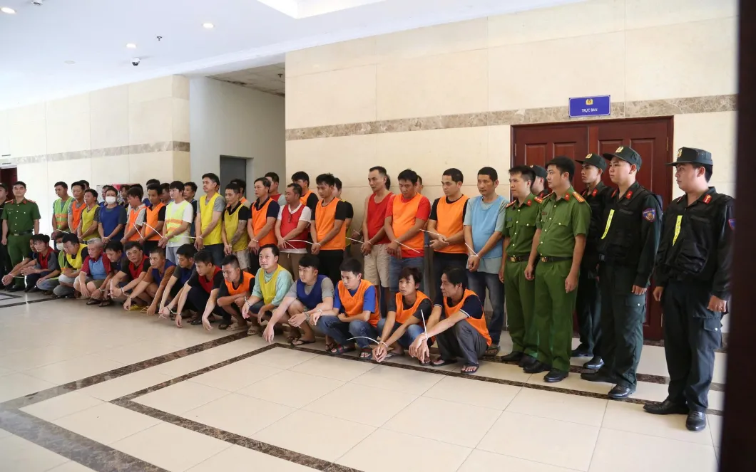 Các đối tượng tại cơ quan Công an (Nguồn: Bộ Công an)