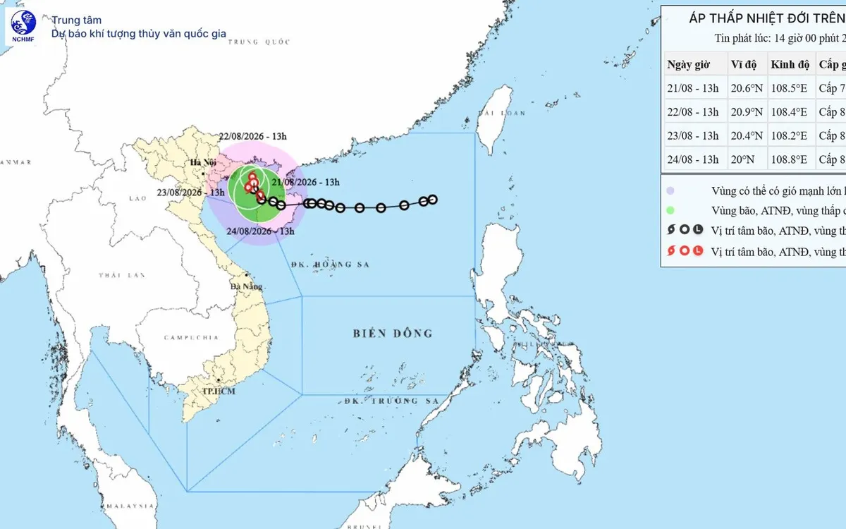 Ảnh: Trung tâm Dự báo khí tượng thủy văn Quốc gia
