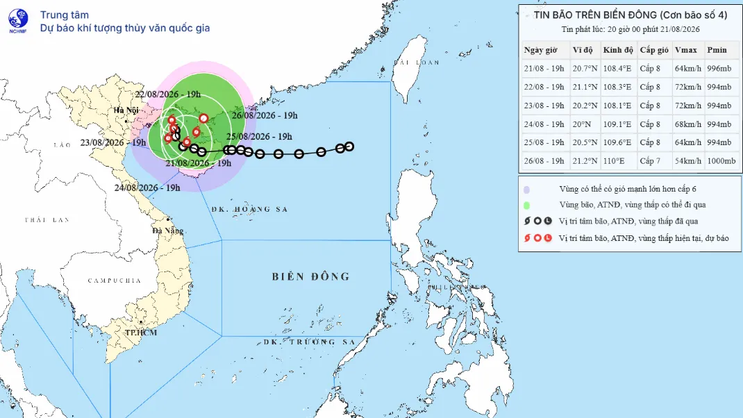 B&atilde;o số 4 giật cấp 10, c&aacute;ch đặc khu Bạch Long Vĩ khoảng 90km - Ảnh 1.