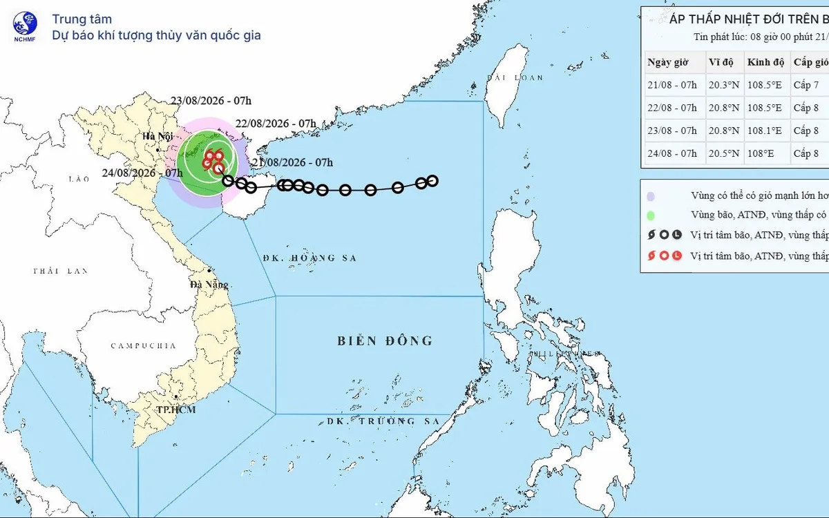 Ảnh: Trung tâm Dự báo khí tượng thủy văn Quốc gia