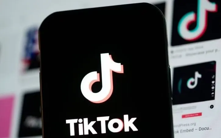 Biểu tượng TikTok trên màn hình điện thoại. (Ảnh: THX/TTXVN)