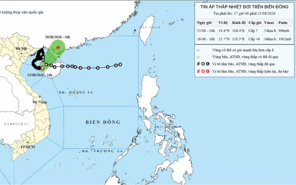 Ảnh: Trung tâm Dự báo khí tượng thủy văn Quốc gia