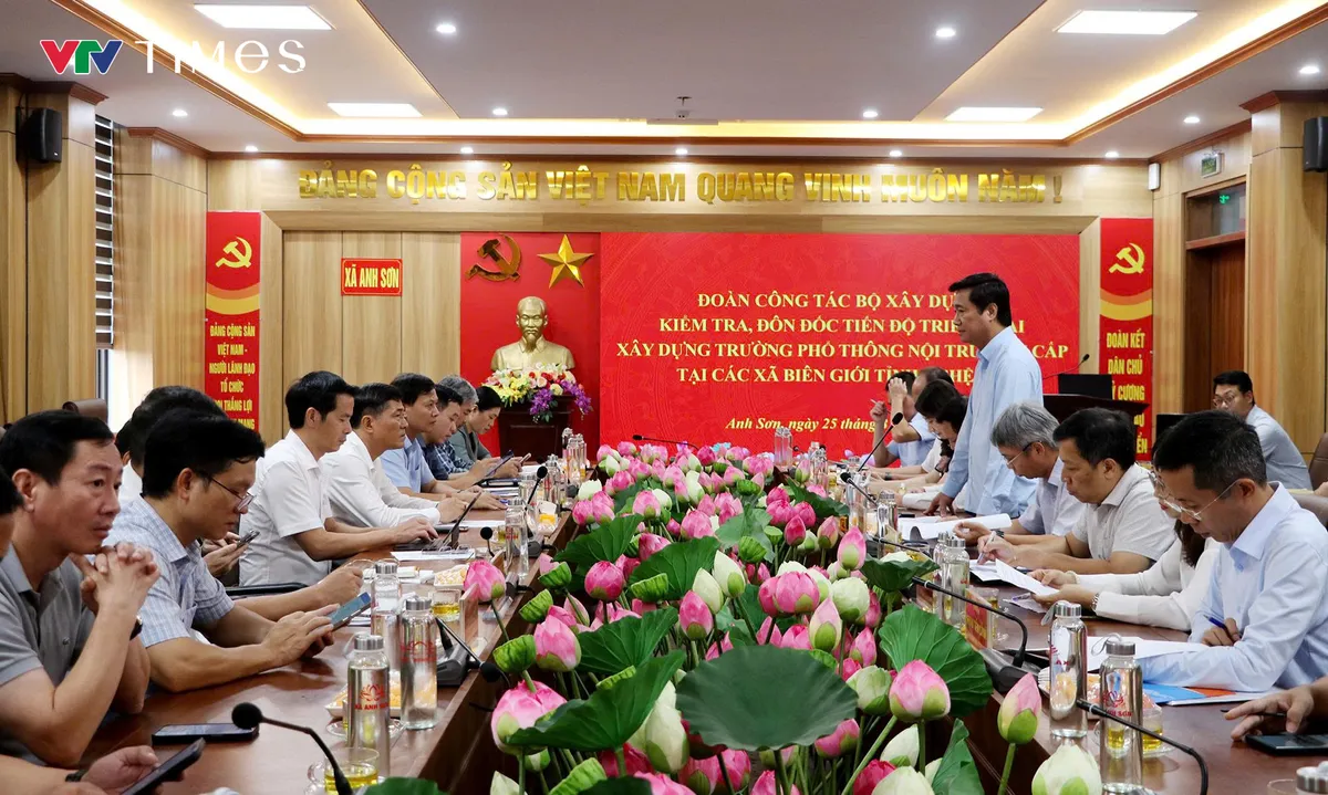 Nghệ An: Hoàn thiện các hạng mục chính trường liên cấp để phục vụ khánh thành, khai giảng - Ảnh 3.