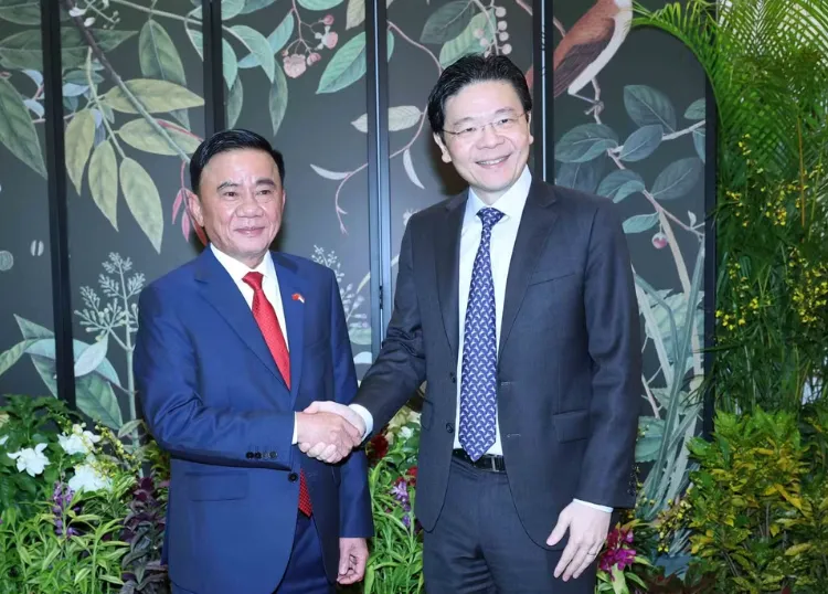 Thường trực Ban Bí thư hội kiến Thủ tướng Singapore - Ảnh 1.