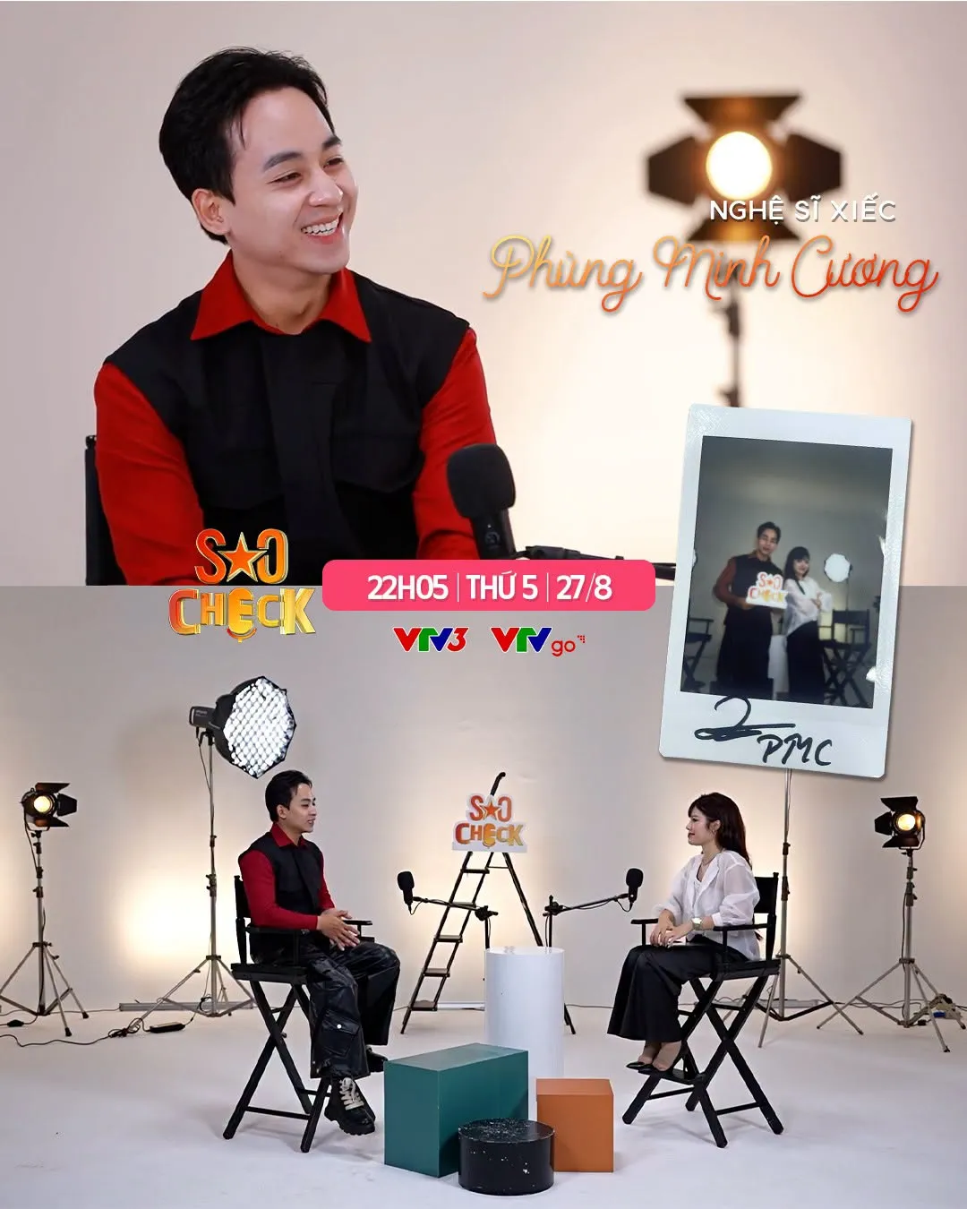 Nam thần l&agrave;ng xiếc" Ph&ugrave;ng Minh Cương khiến studio của Sao Check tăng nhiệt - Ảnh 1.