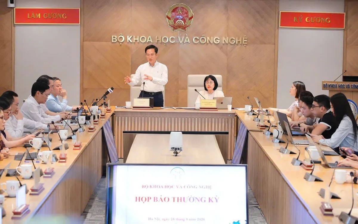 Quang cảnh Họp báo.  Ảnh: Bộ KHCN