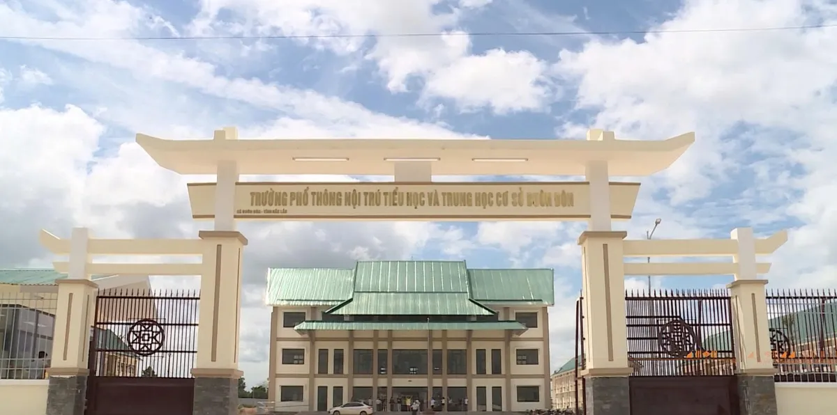 Đắk Lắk: Trường nội trú liên cấp sẵn sàng cho năm học mới- Ảnh 1.