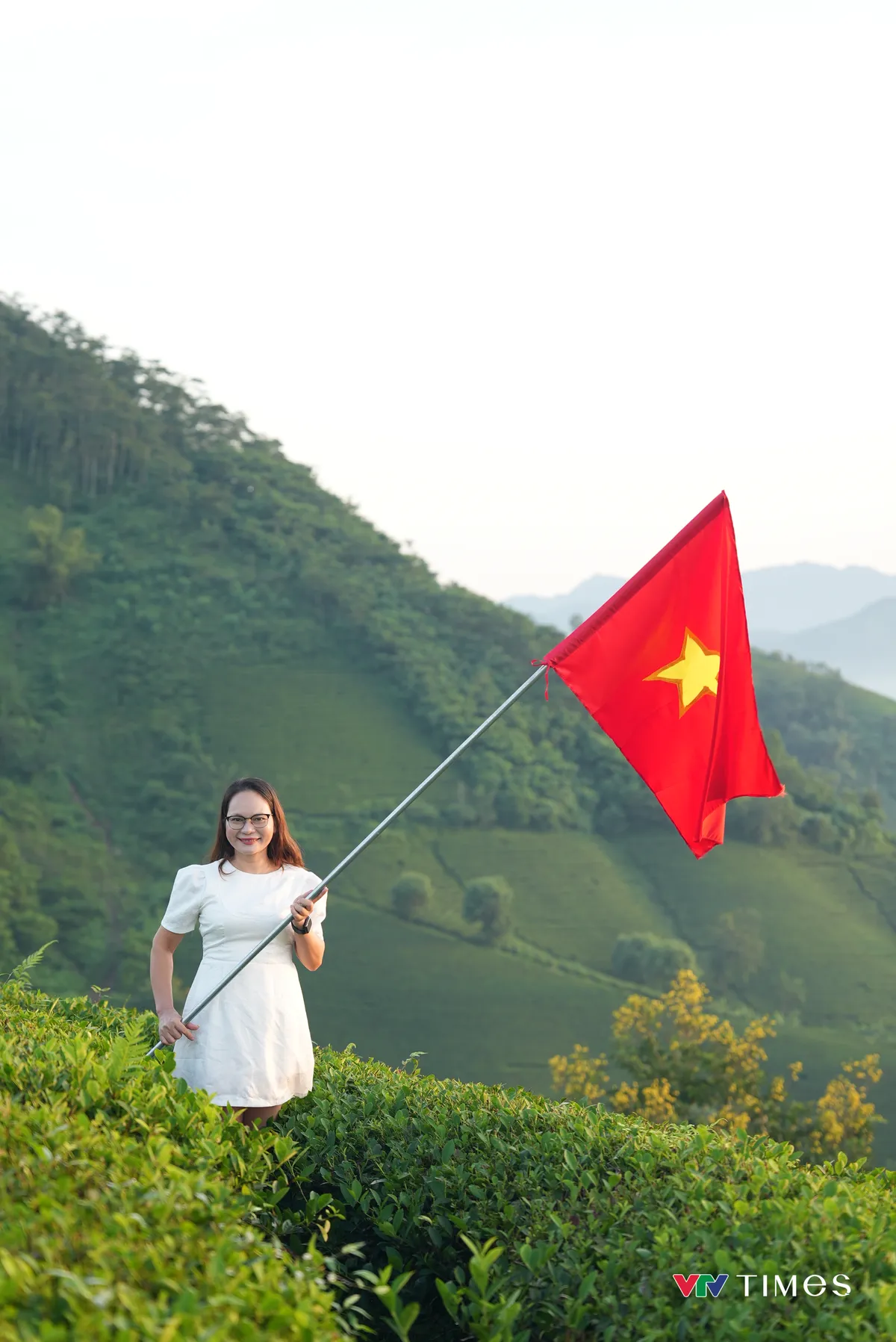 Rực rỡ cờ đỏ sao v&agrave;ng tại đồi ch&egrave; b&aacute;t &uacute;p Lễ Quốc kh&aacute;nh - Ảnh 9.