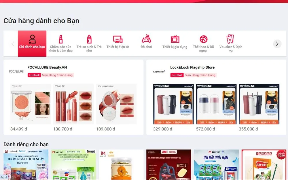  Việt Nam  là thị trường có tỷ trọng đơn hàng LazMall cao nhất Đông Nam Á