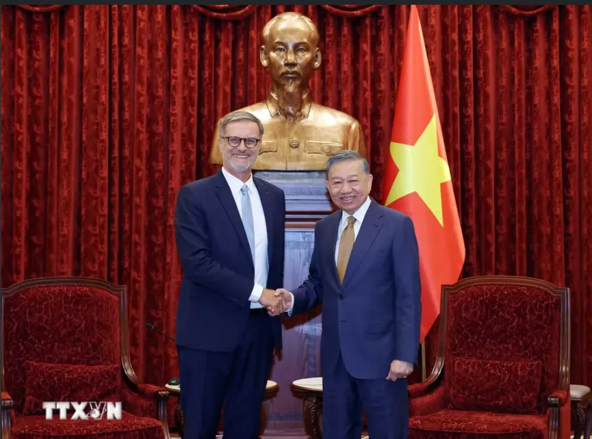 Tổng Bí thư, Chủ tịch nước Tô Lâm tiếp Đại sứ Cộng hòa Pháp tại Việt Nam - Ảnh 1.