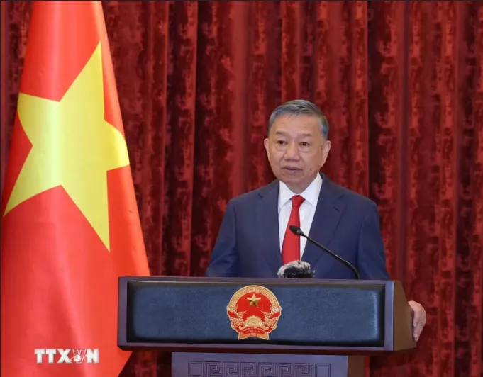 Trao Quyết định thăng qu&acirc;n h&agrave;m Thượng tướng cho đồng ch&iacute; L&ecirc; Quang Đạo - Ảnh 2.