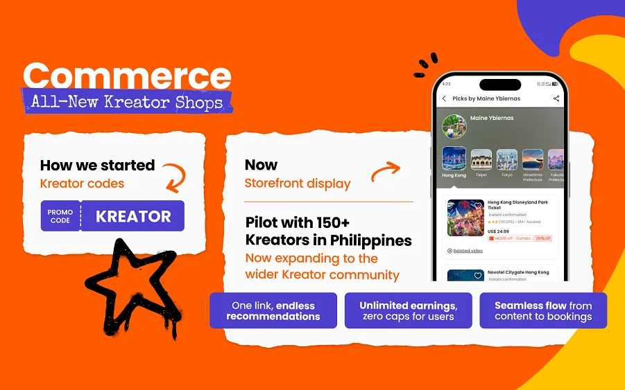 Klook ra mắt Kreator Shops dành cho nhà sáng tạo nội dung