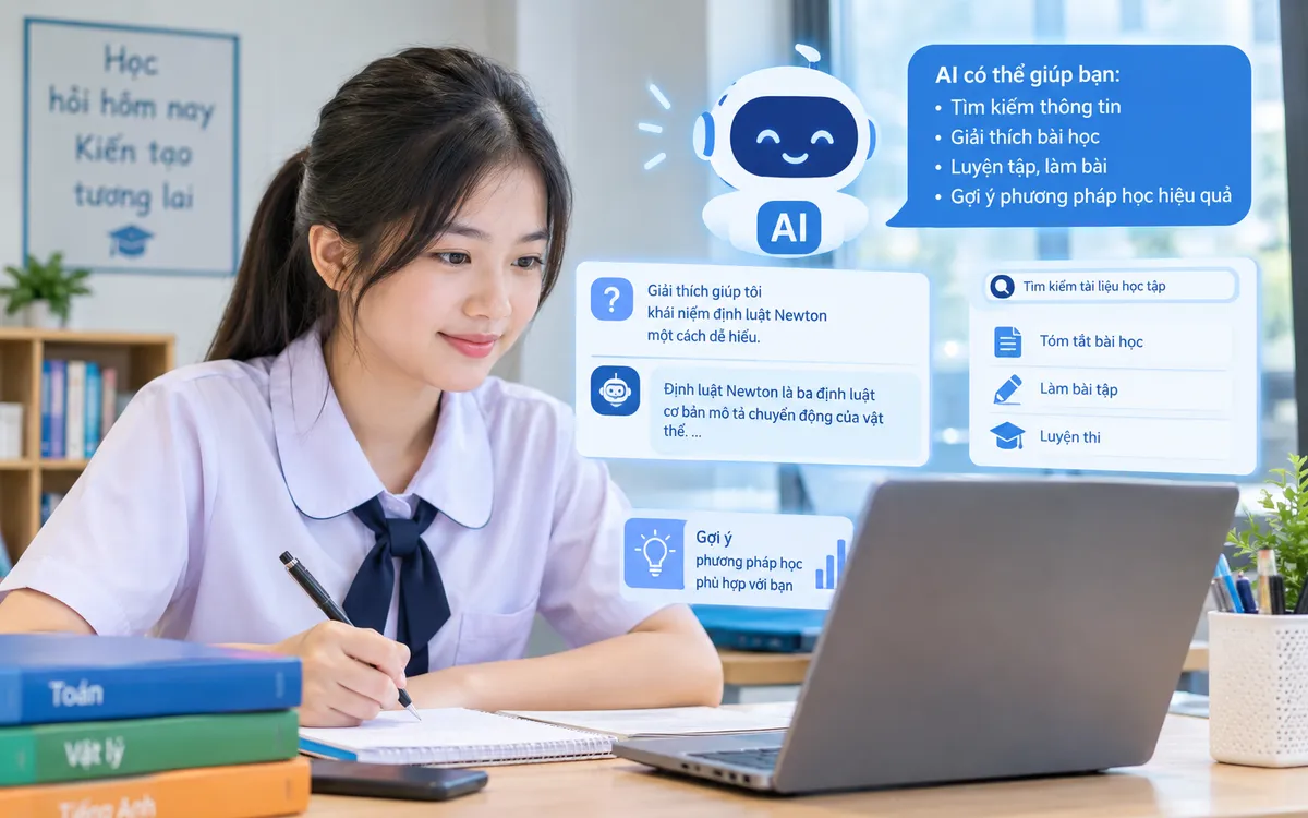 94% học sinh Việt Nam sử dụng AI trong học tập - Ảnh AI