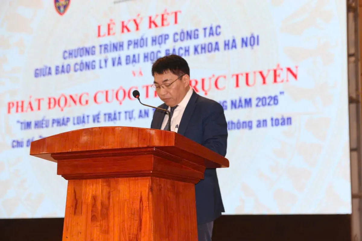Báo Công lý và Đại học Bách khoa Hà Nội phối hợp tuyên truyền pháp luật, đổi mới sáng tạo - Ảnh 2.