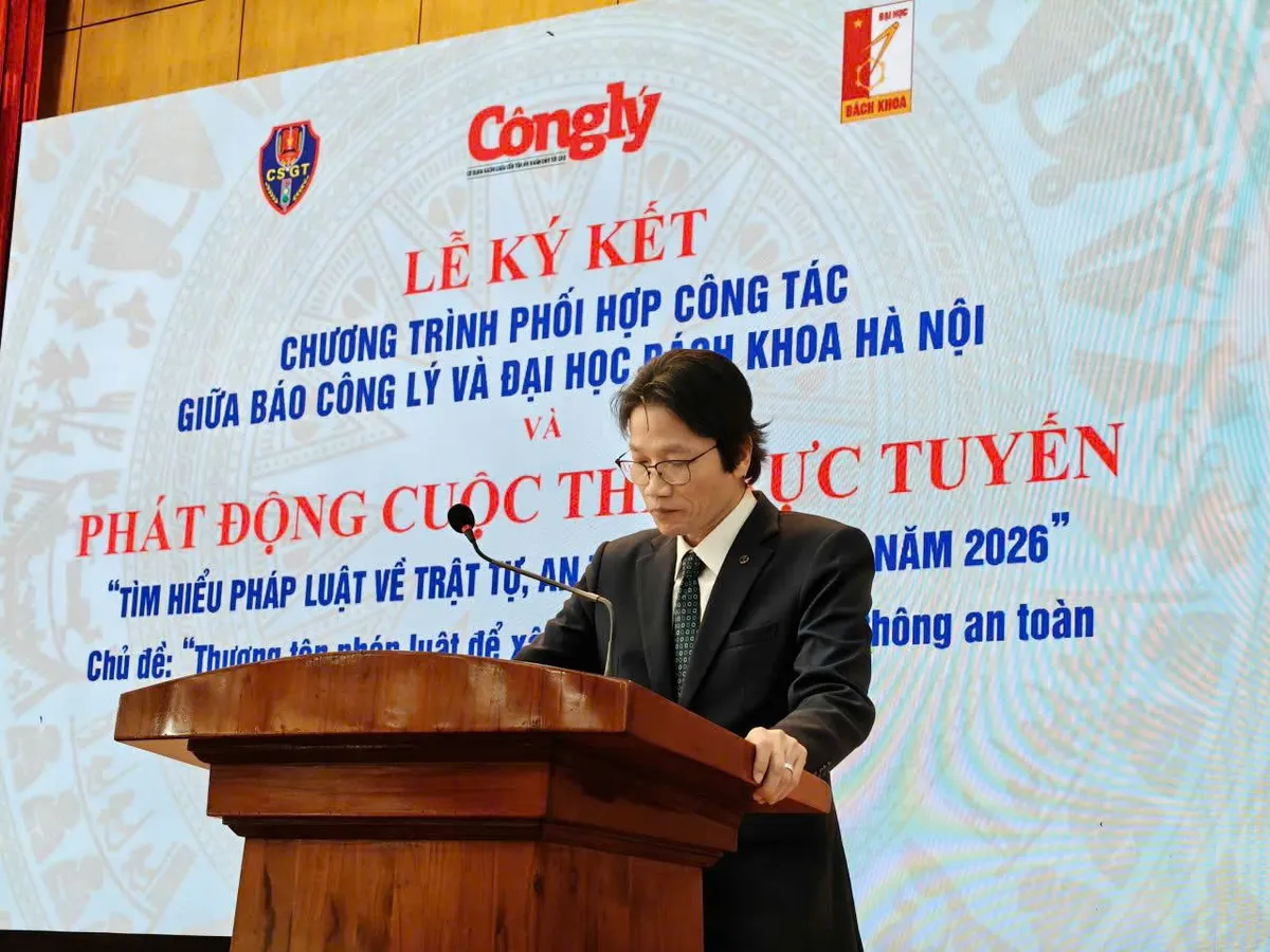 Báo Công lý và Đại học Bách khoa Hà Nội phối hợp tuyên truyền pháp luật, đổi mới sáng tạo - Ảnh 3.