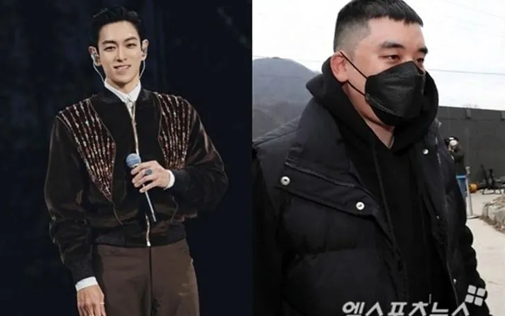 Hai cựu thành viên BIGBANG là T.O.P (trái) và Seungri - Ảnh: Xportsnews