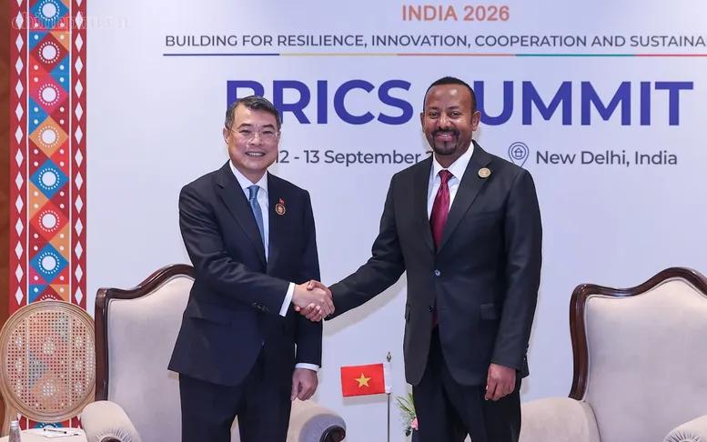 Thủ tướng Chính phủ Lê Minh Hưng gặp Thủ tướng Ethiopia Abiy Ahmed Ali - Ảnh: chinhphu.vn