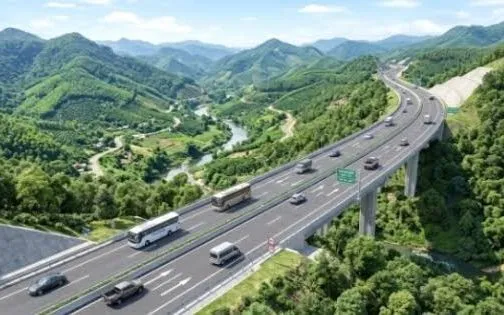 Tuyến đường bộ cao tốc Quảng Ngãi - Kon Tum, đoạn Quảng Ngãi - Đăk Hà có tổng chiều dài khoảng 136 km. Ảnh: Báo Chính phủ 