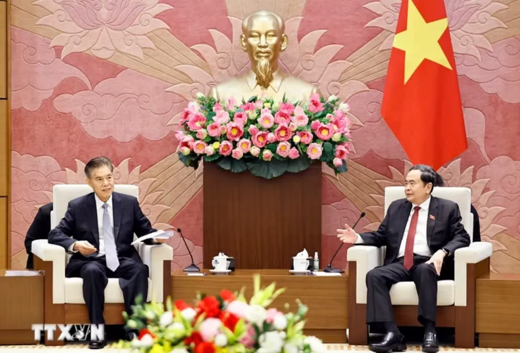 Chủ tịch Quốc hội Trần Thanh Mẫn tiếp Chủ nhiệm Ủy ban T&agrave;i ch&iacute;nh v&agrave; Kinh tế Nh&acirc;n đại to&agrave;n quốc Trung Quốc- Ảnh 2.
