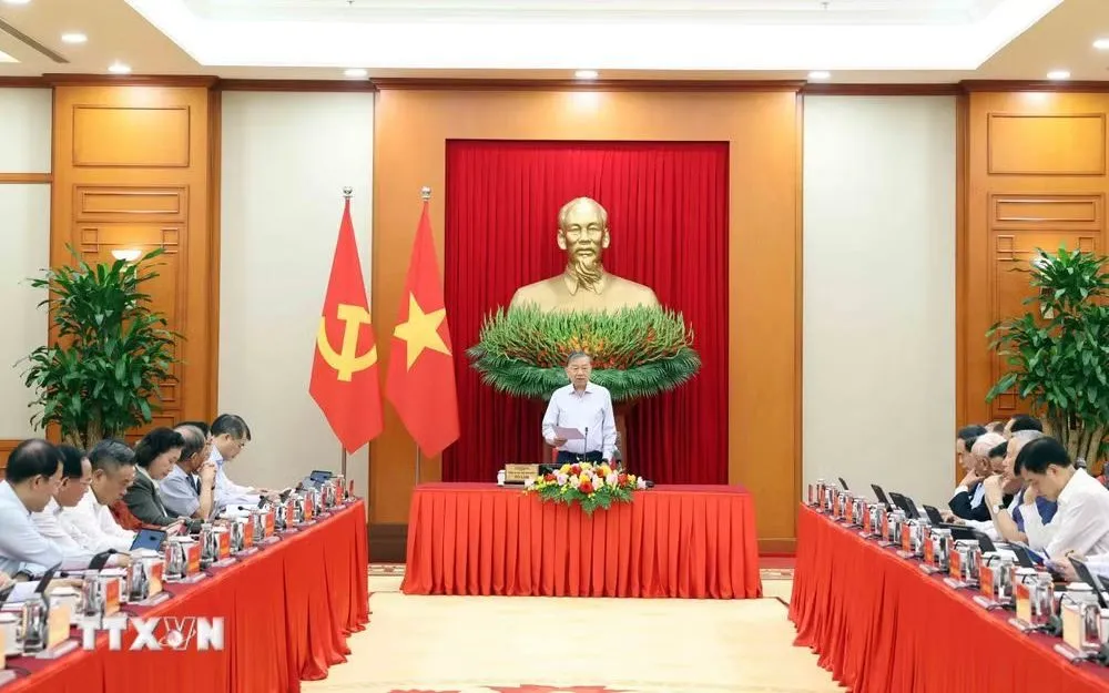 Tổng Bí thư, Chủ tịch nước Tô Lâm phát biểu. (Ảnh: TTXVN)