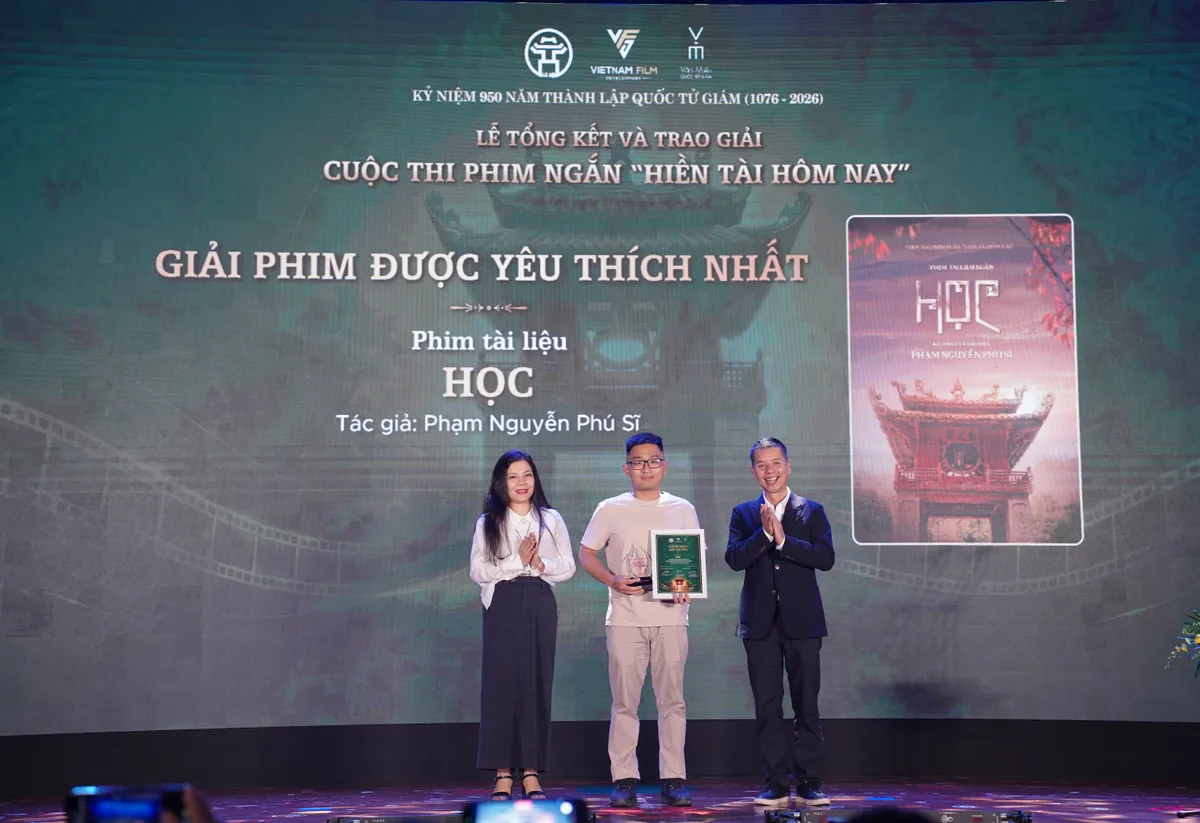 Trao 13 giải thưởng tại Lễ Trao giải cuộc thi phim ngắn "Hiền tài hôm nay" - Ảnh 2.