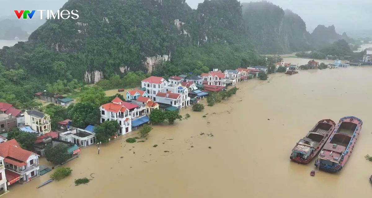 Ninh Bình: Lũ sông Hoàng Long, sông Đáy cảnh báo rủi ro cấp 3 - Ảnh 1.