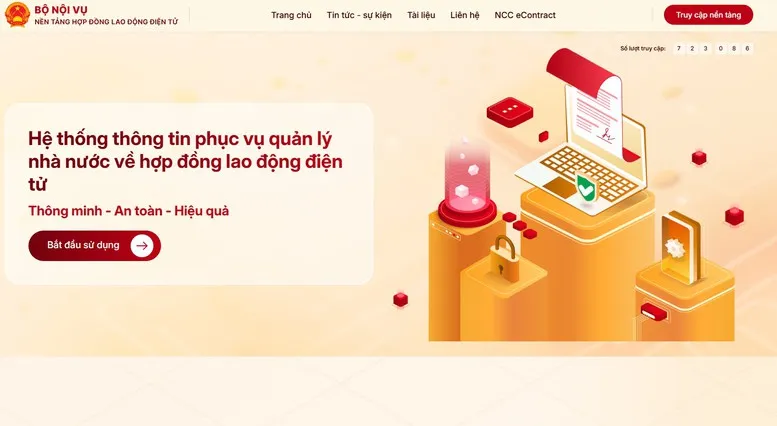 Bộ Nội vụ hướng dẫn triển khai quy định mới về hợp đồng lao động điện tử - Ảnh 1.
