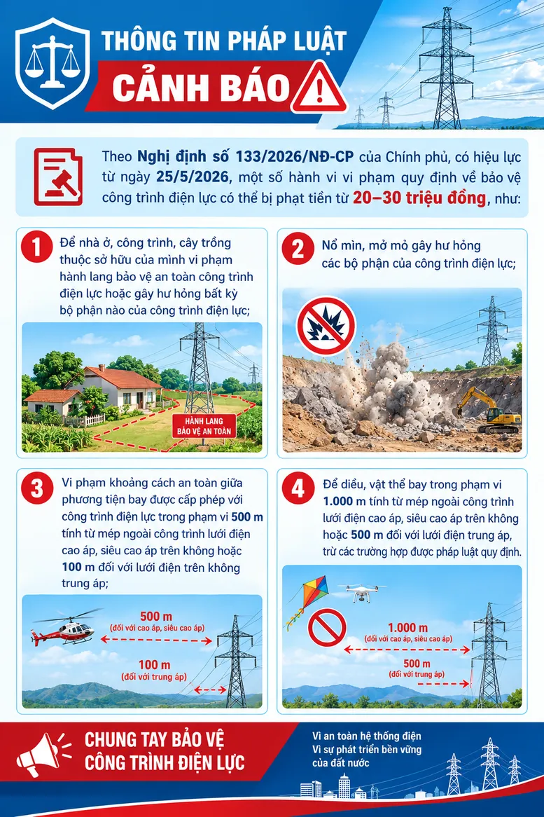 Cảnh báo nguy cơ sự cố từ vi phạm hành lang lưới điện cao áp - Ảnh 1.