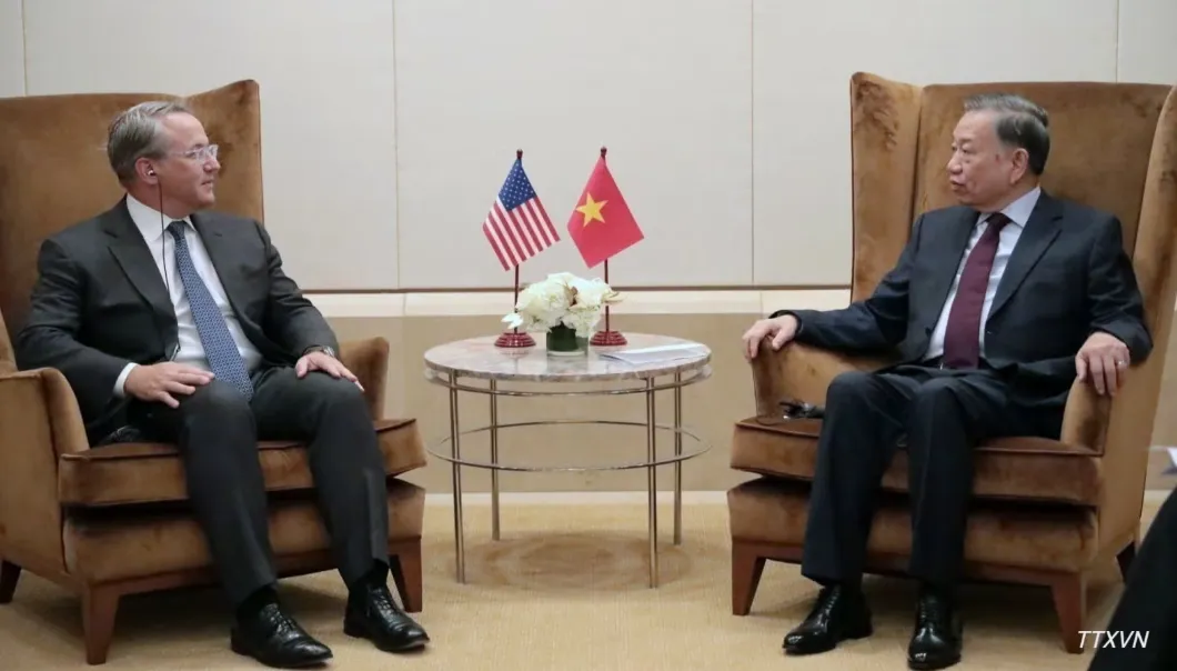 Tổng Bí thư, Chủ tịch nước Tô Lâm tiếp đại diện một số tập đoàn kinh tế tại Hoa Kỳ - Ảnh 1.