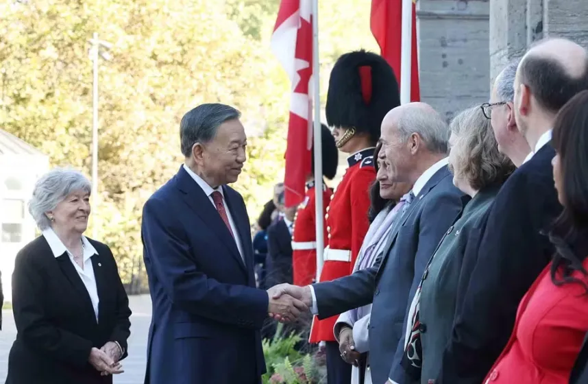 Lễ đón Tổng Bí thư, Chủ tịch nước Tô Lâm thăm cấp Nhà nước Canada- Ảnh 6.
