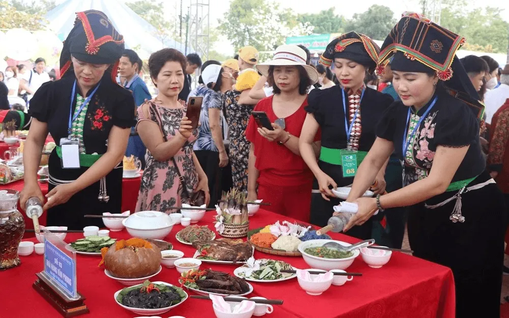 Liên hoan ẩm thực tỉnh Điện Biên năm 2026 quảng bá các đặc sản hấp dẫn của địa phương. Ảnh: BĐBP