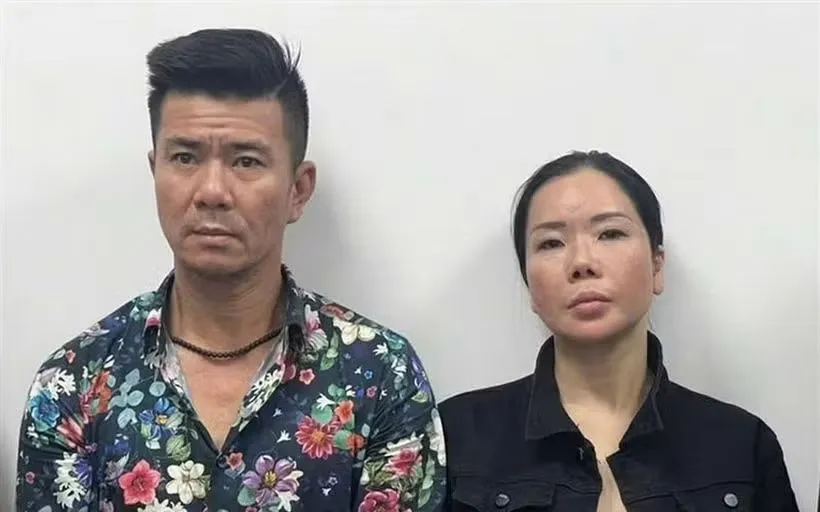 Vợ chồng Lê Văn Đông và Nguyễn Thị Mai Anh cầm đầu đường dây “chạy giám định” tại Viện Pháp y tâm thần Trung ương. (Ảnh: TTXVN phát)