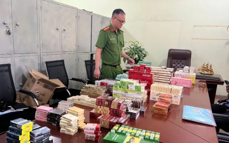 Tang vật thu giữ. Ảnh: Công an tỉnh Thái Nguyên