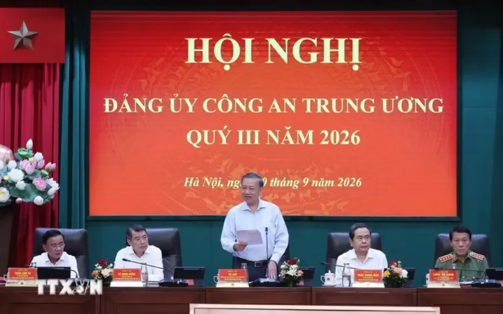 Tổng Bí thư, Chủ tịch nước Tô Lâm dự Hội nghị Đảng ủy Công an Trung ương - Ảnh 1.