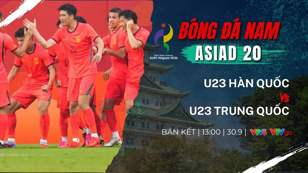 Lịch thi đấu v&agrave; trực tiếp B&aacute;n kết b&oacute;ng đ&aacute; nam ASIAD 20 h&ocirc;m nay (30/9)   - Ảnh 1.