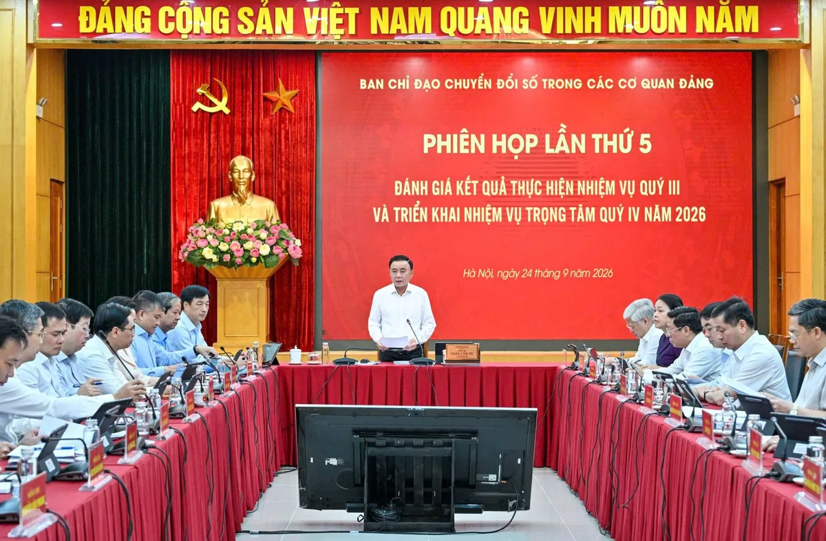 Thông báo kết luận của Ban Chỉ đạo Chuyển đổi số trong các cơ quan đảng tại Phiên họp lần thứ 5 - Ảnh 1.