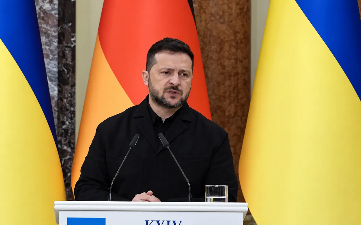 Tổng thống Ukraine Volodymyr Zelensky. (Ảnh chụp màn hình)