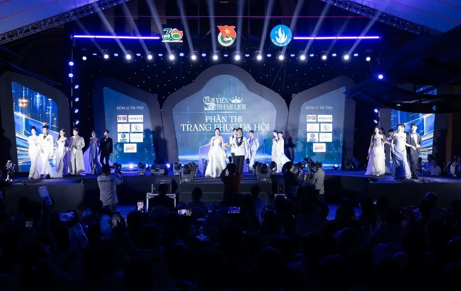 HUBT rộn ràng đêm hội sinh viên thanh lịch - Ảnh 1.