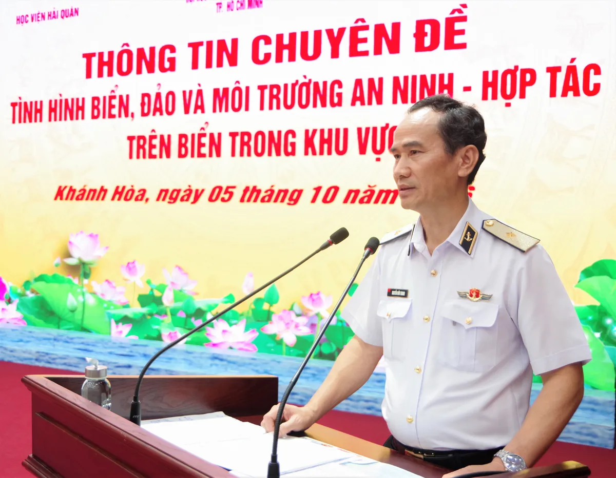 Kết nối ngoại giao nhân dân và giáo dục chủ quyền biển, đảo tại Học viện Hải quân - Ảnh 1.